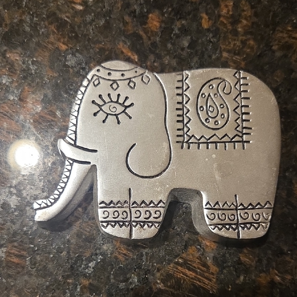 Silver Elephant Decorative Figurine